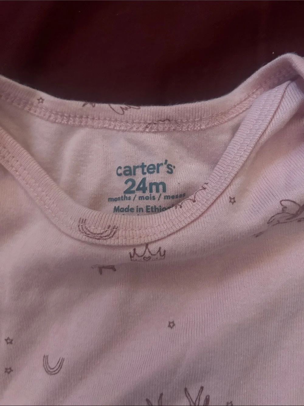 Carter's Pink and Light Blue Baby Matching Long-Sleeve Onesie and Pants Set - Picture 2 of 9